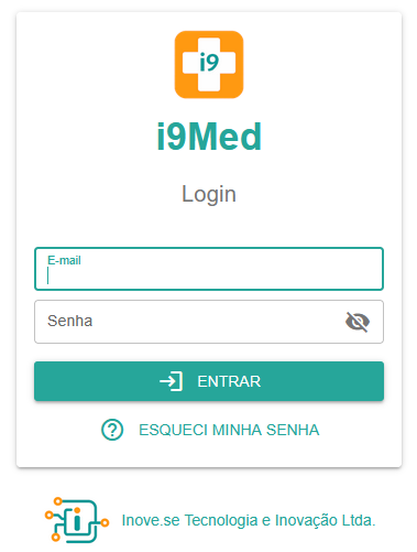 Tela de login do i9Med